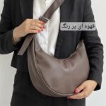 کیف دوشی و کراس‌بادی زنانه چرم شرانگ طرح هلالی - تصویر 5